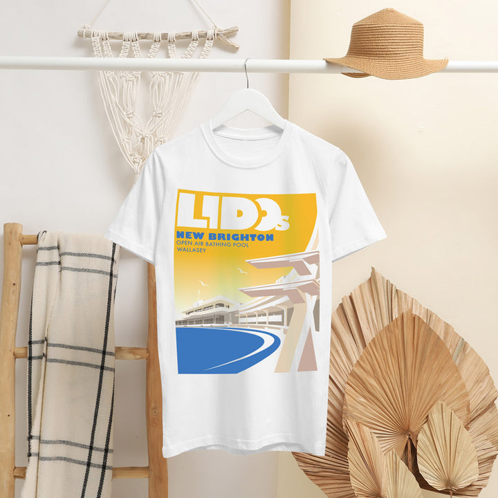 Lidos, New Brighton, Open Air Bathing Pool, Wallasey T-Shirt by Dave Thompson