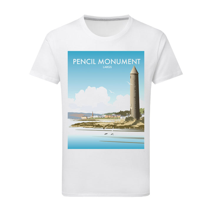 Pencil Monument, Largs T-Shirt by Dave Thompson