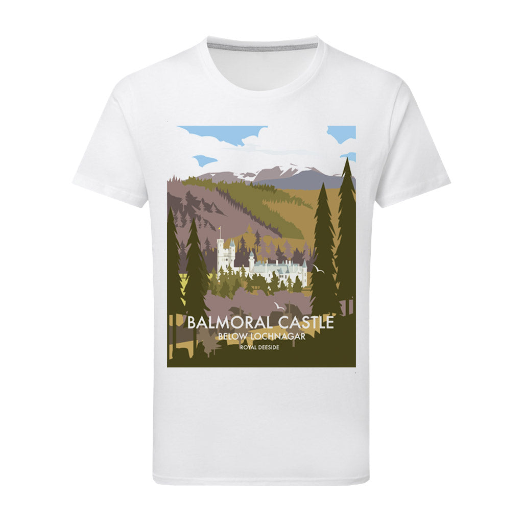 Balmoral Castle, Below Lochnagar, Royal Deeside T-Shirt by Dave Thompson