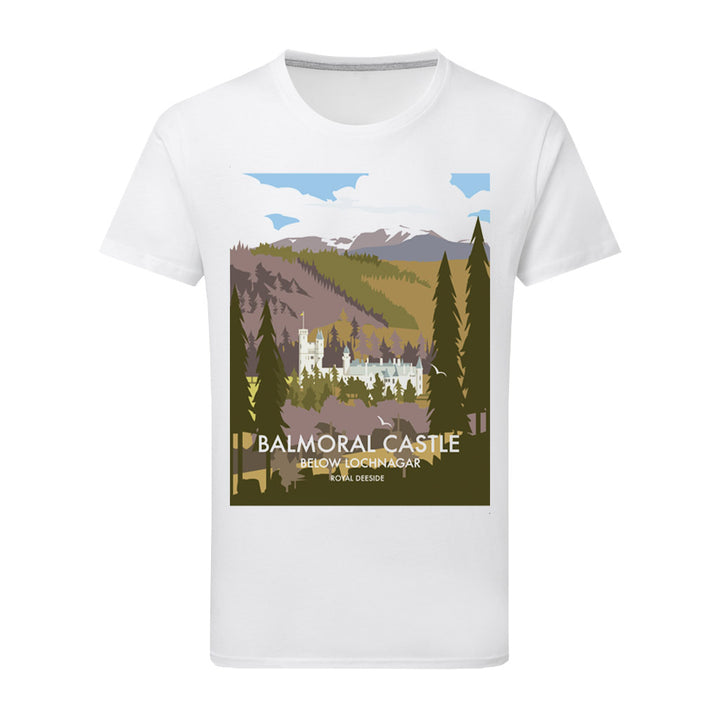 Balmoral Castle, Below Lochnagar, Royal Deeside T-Shirt by Dave Thompson