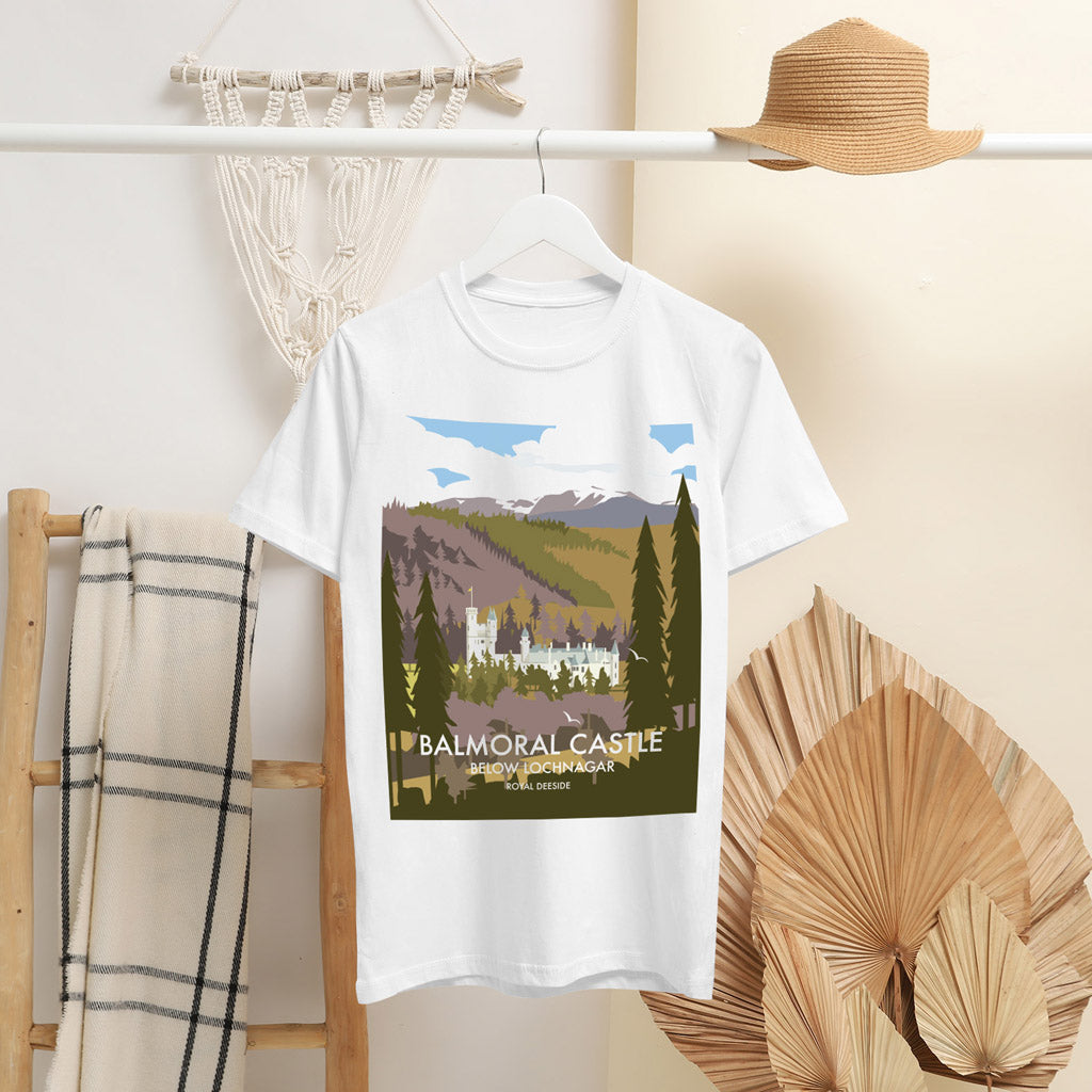 Balmoral Castle, Below Lochnagar, Royal Deeside T-Shirt by Dave Thompson