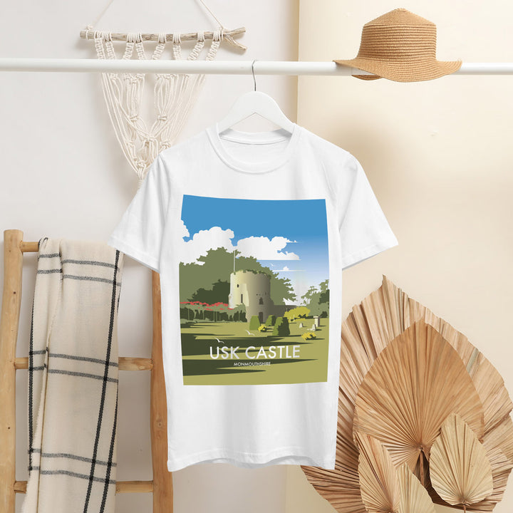 Usk Castle, Monmouthshire T-Shirt by Dave Thompson