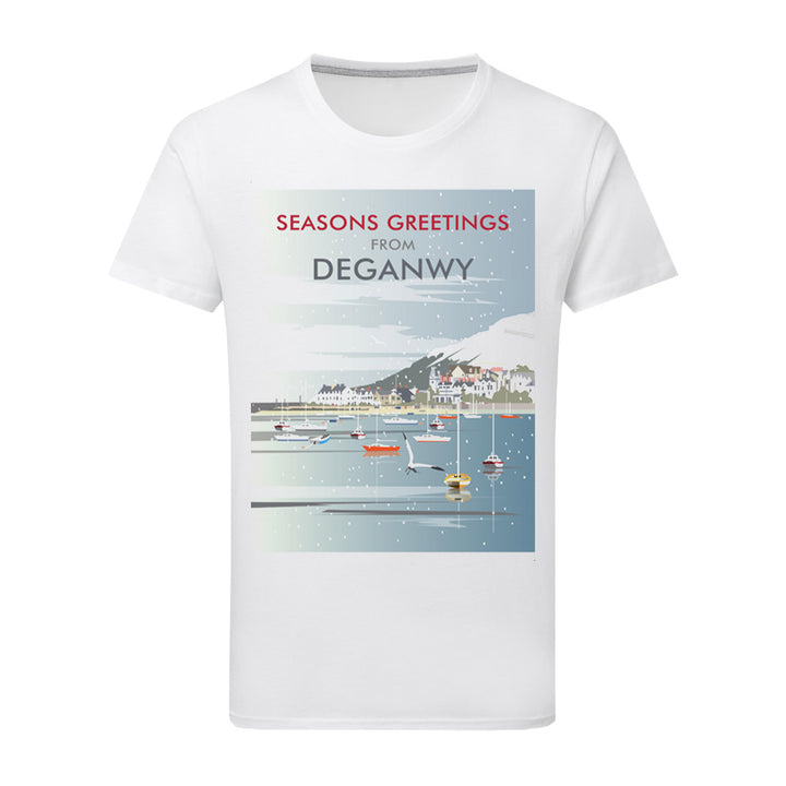 Deganwy, Seasons Greetings T-Shirt by Dave Thompson