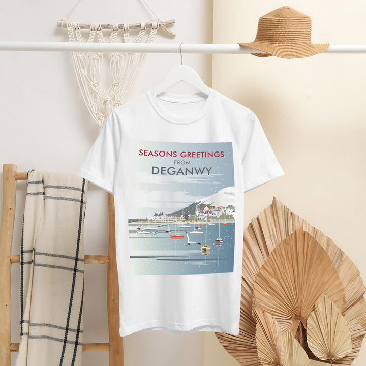 Deganwy, Seasons Greetings T-Shirt by Dave Thompson