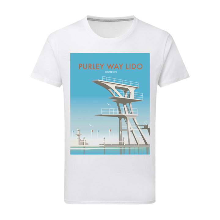 Purley Way Lido, Croydon T-Shirt by Dave Thompson