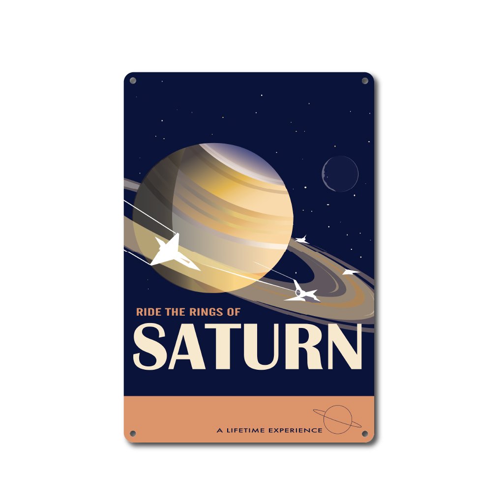 Rings of Saturn - Metal Sign