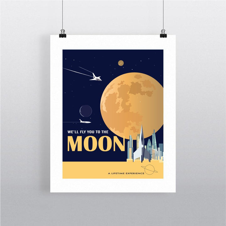 To the Moon - Framed Print