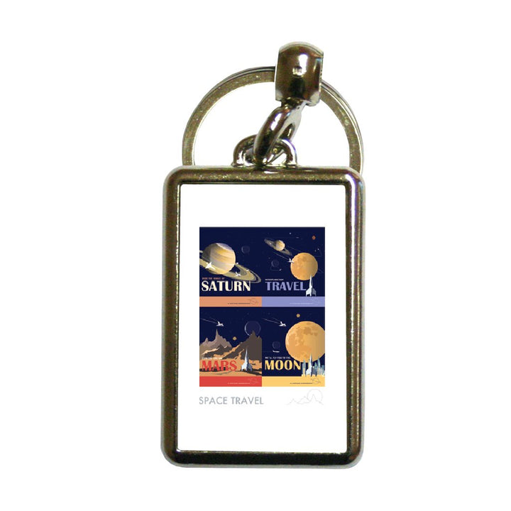 Space Travel - Metal Keyring