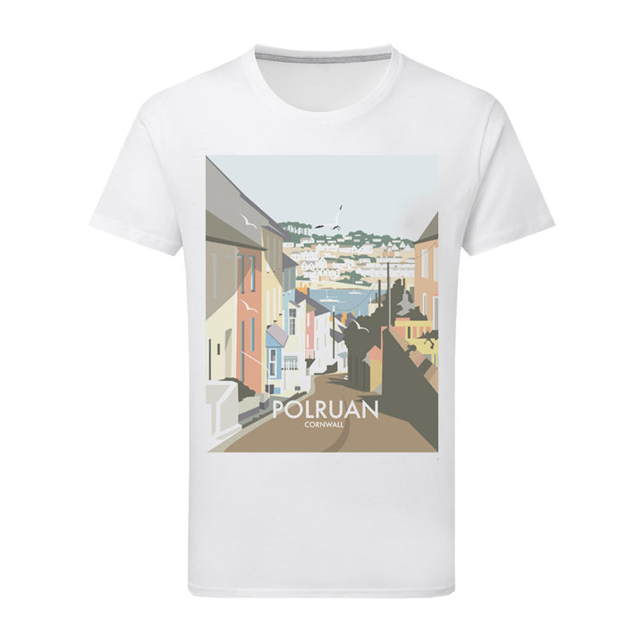 Polruan,Cornwall T-Shirt by Dave Thompson
