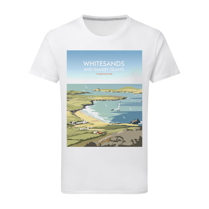 Whitesands and Ramsey Island T-Shirt by Dave Thompson
