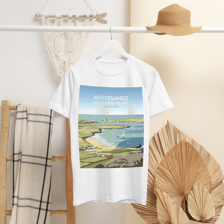 Whitesands and Ramsey Island T-Shirt by Dave Thompson