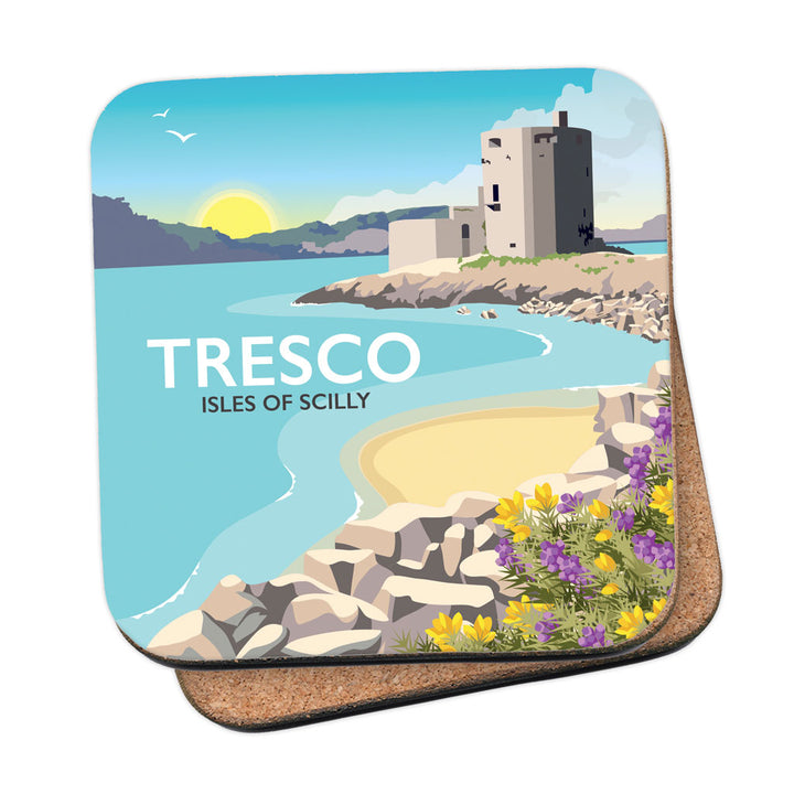 Tresco, Isles of Scilly, Cornwall - MDF Coaster