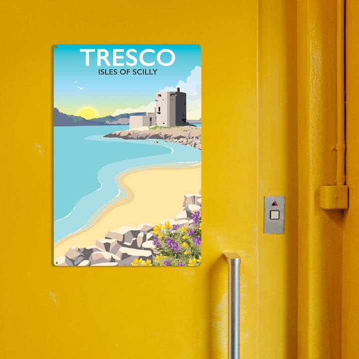 Tresco, Isles of Scilly, Cornwall - Metal Sign