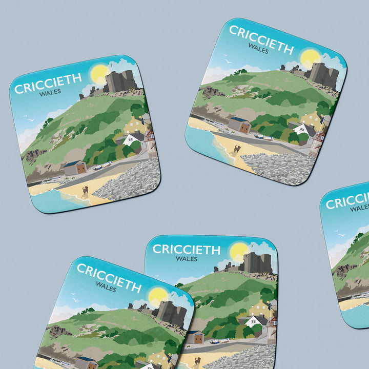 Criccieth, Wales - MDF Coaster