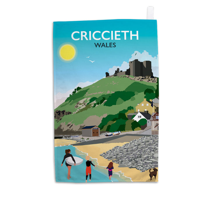 Criccieth, Wales - Tea Towel