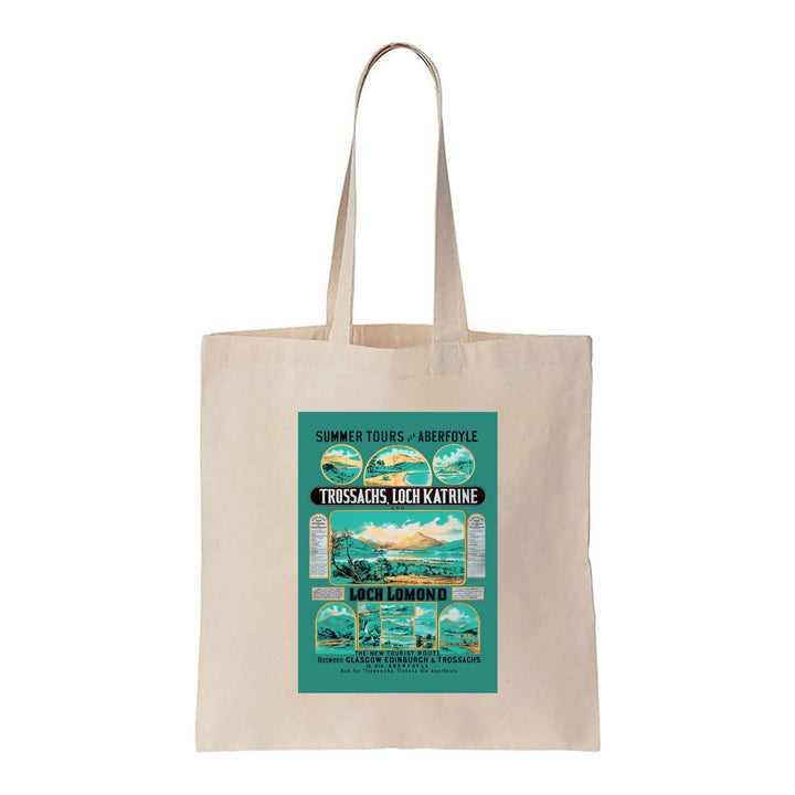 Loch Lomond - Summer Tours via Aberfoyle - Canvas Tote Bag