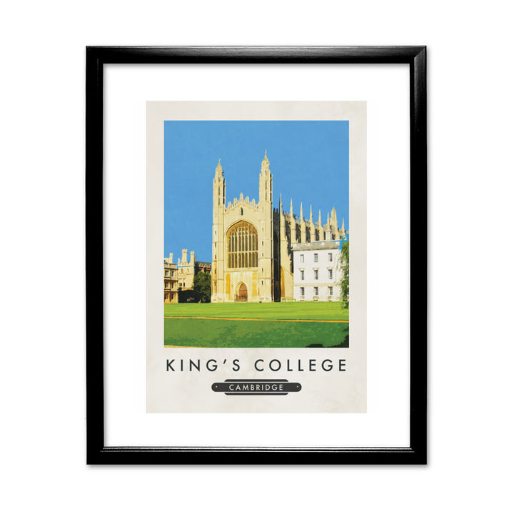 Kings College, Cambridge 11x14 Framed Print (Black)