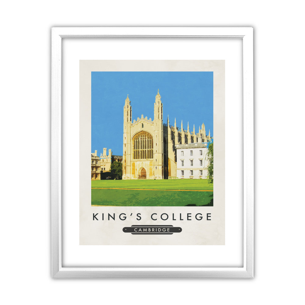 Kings College, Cambridge 11x14 Framed Print (White)