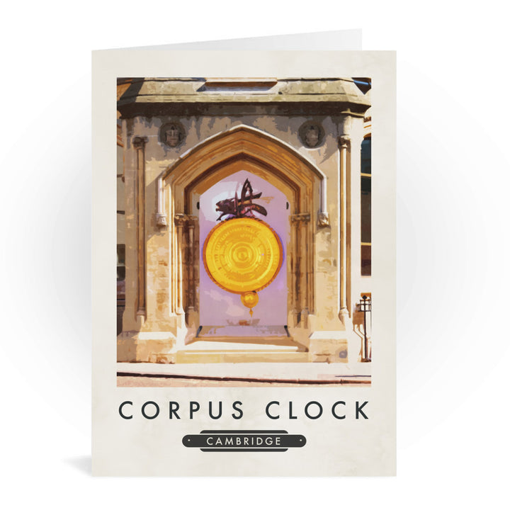 The Corpus Clock, Cambridge Greeting Card 7x5