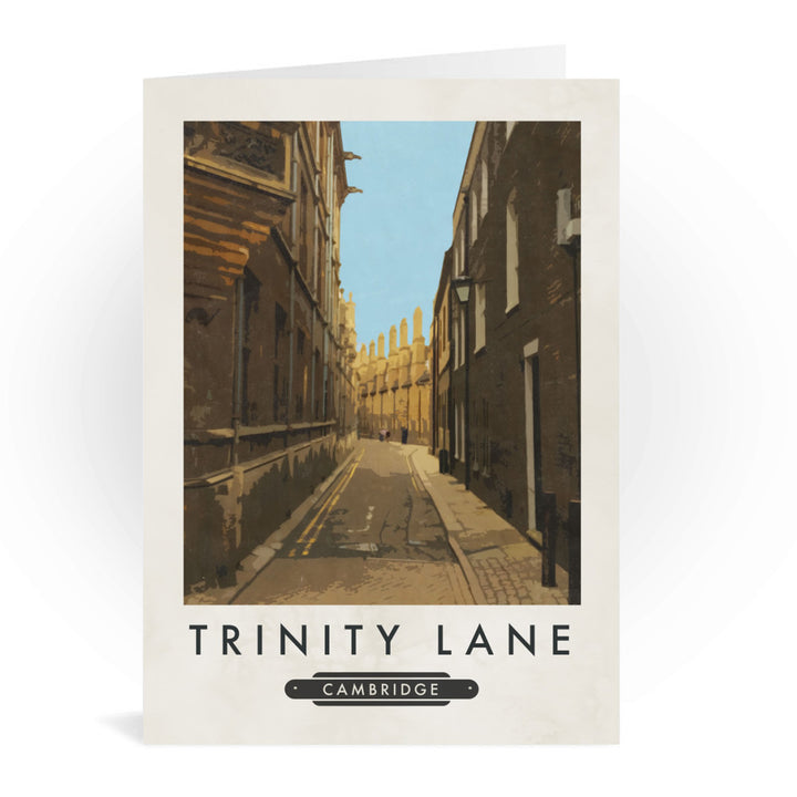 Trinity Lane, Cambridge Greeting Card 7x5