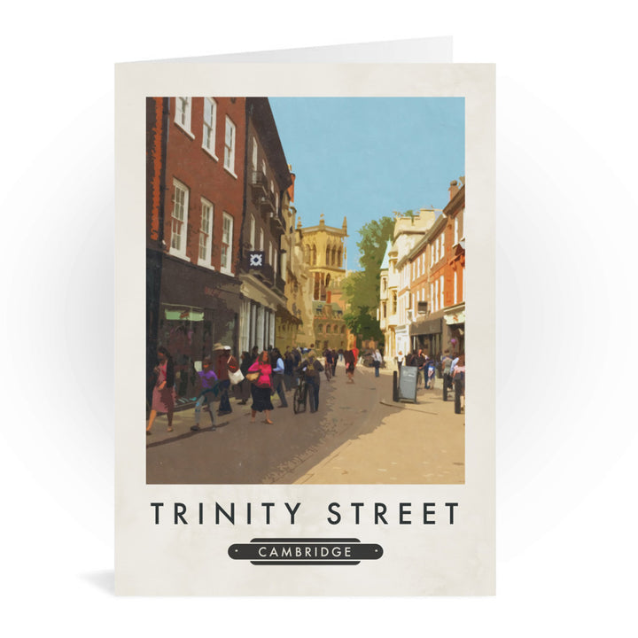 Trinity Street, Cambridge Greeting Card 7x5