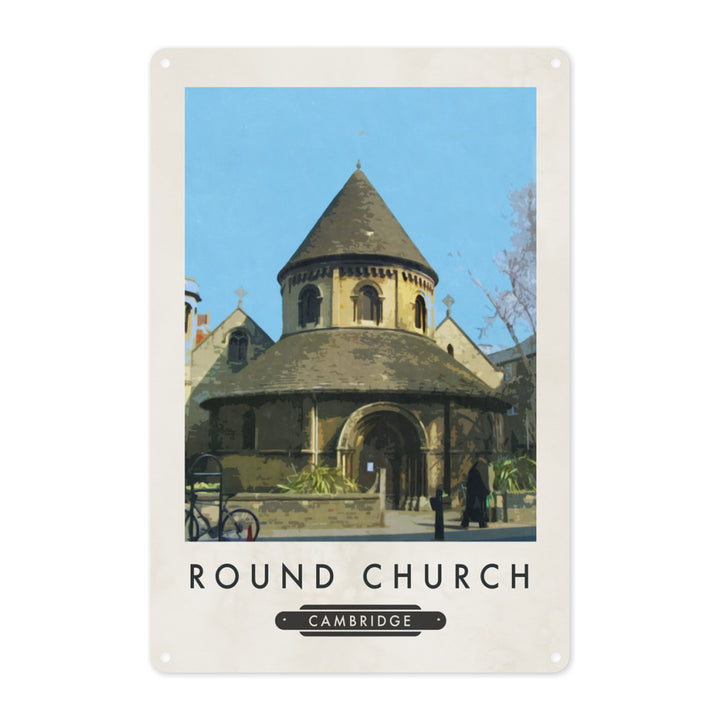 The Round Church, Cambridge Metal Sign