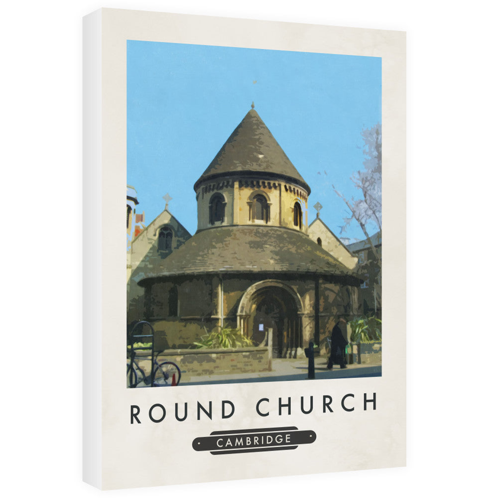 The Round Church, Cambridge 60cm x 80cm Canvas