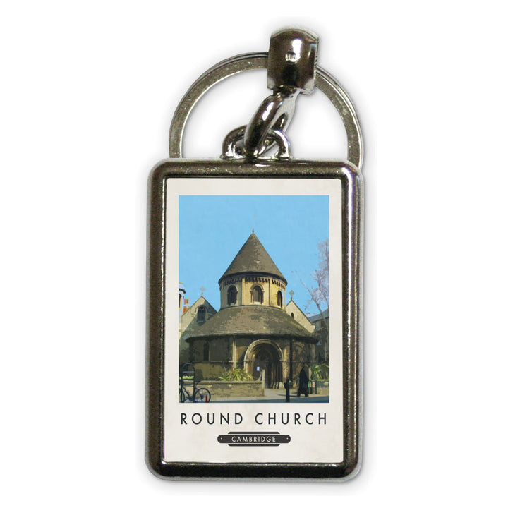 The Round Church, Cambridge Metal Keyring