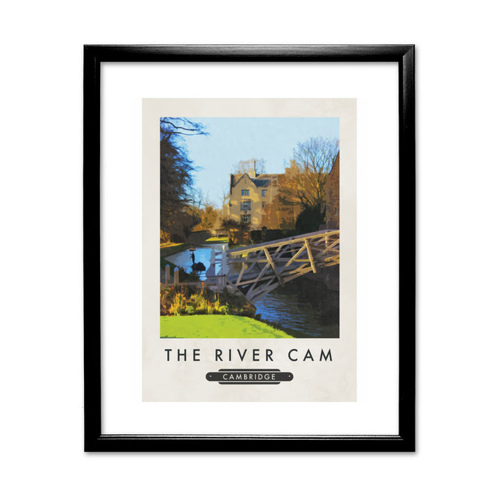 The River Cam, Cambridge 11x14 Framed Print (Black)