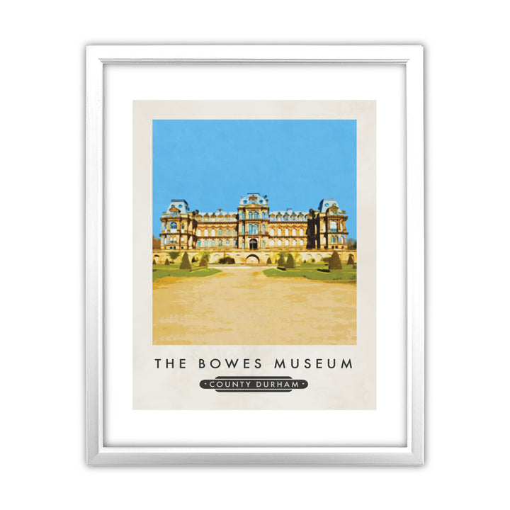 The Bowes Museum, County Durham 11x14 Framed Print (White)