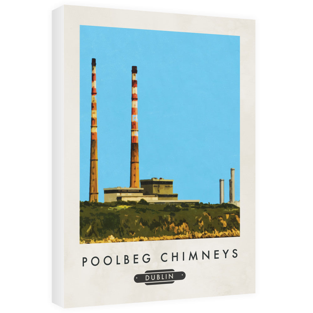 Poolbeg Chimneys, Dublin, Ireland 60cm x 80cm Canvas