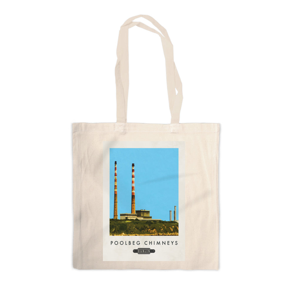 Poolbeg Chimneys, Dublin, Ireland Canvas Tote Bag