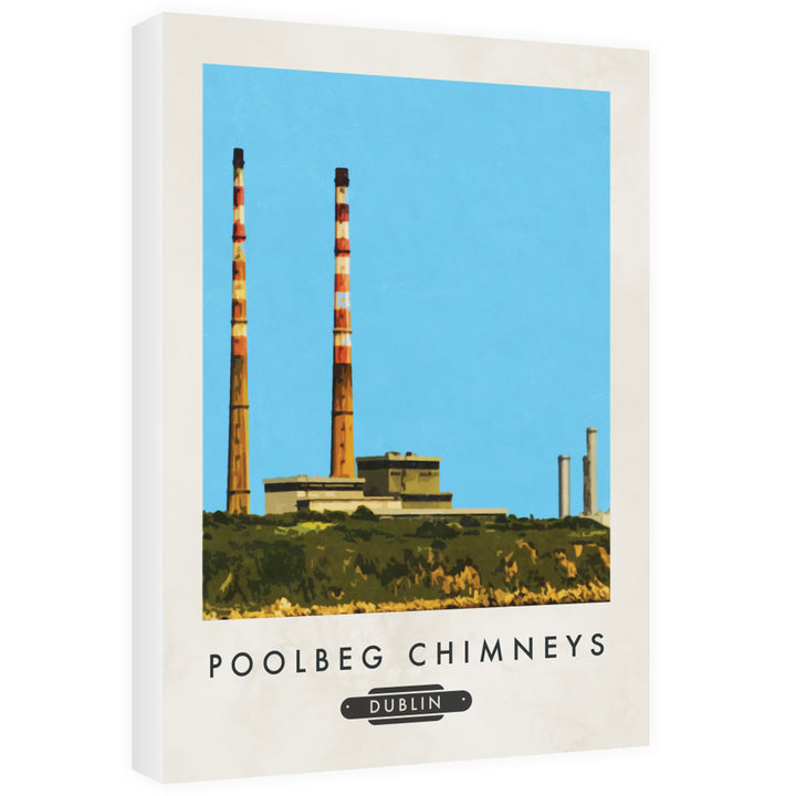 Poolbeg Chimneys, Dublin, Ireland 60cm x 80cm Canvas