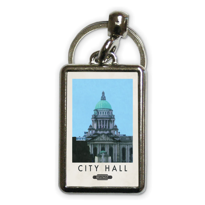 Belfast City Hall, Northern Ireland Metal Keyring