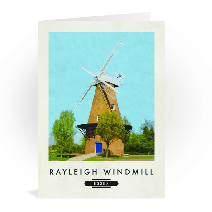 Rayleigh Windmill, Essex Greeting Card 7x5