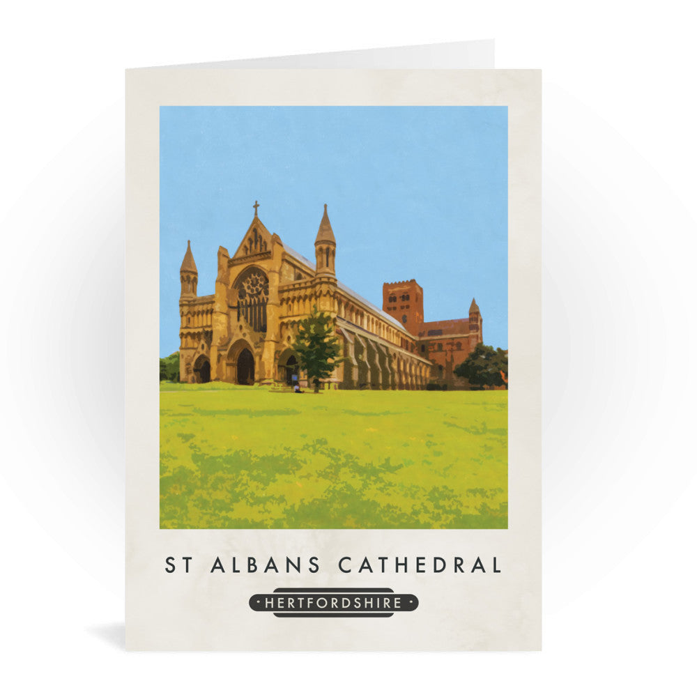 St Albans Cathedral, Hertfordshire Greeting Card 7x5