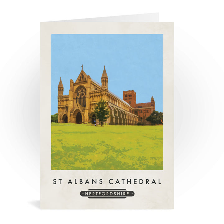 St Albans Cathedral, Hertfordshire Greeting Card 7x5