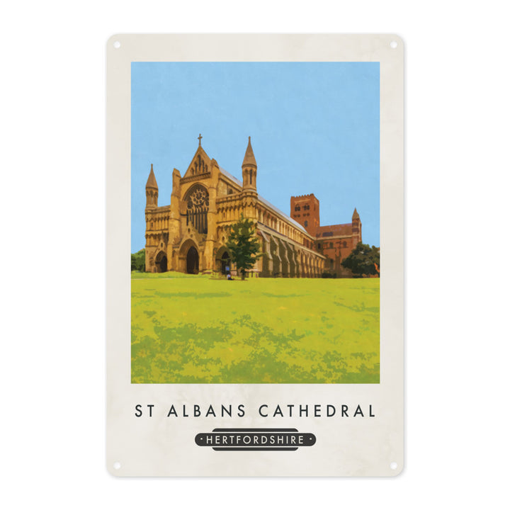 St Albans Cathedral, Hertfordshire Metal Sign
