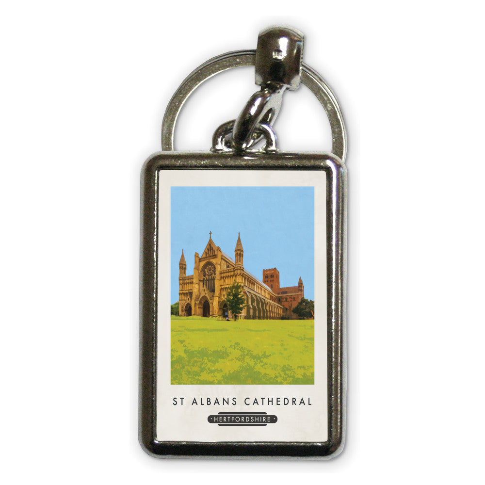 St Albans Cathedral, Hertfordshire Metal Keyring