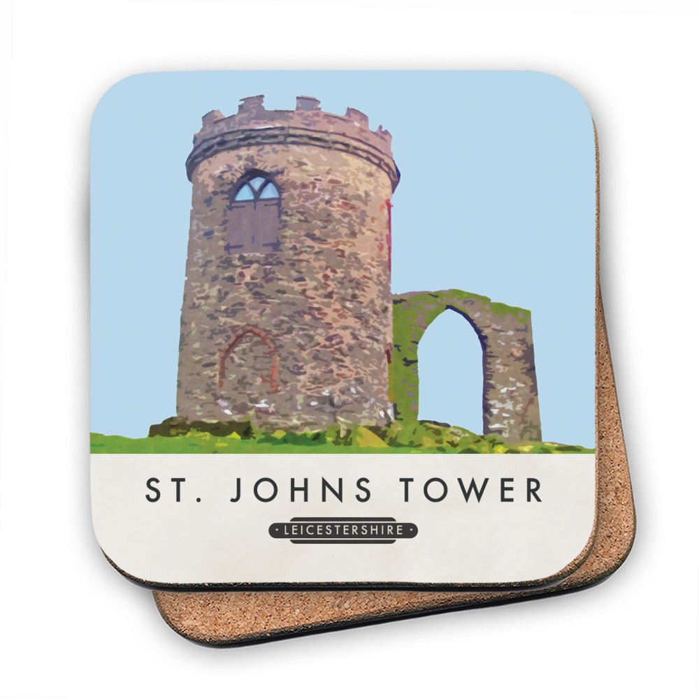 St Johns Tower, Leicestershire MDF Coaster