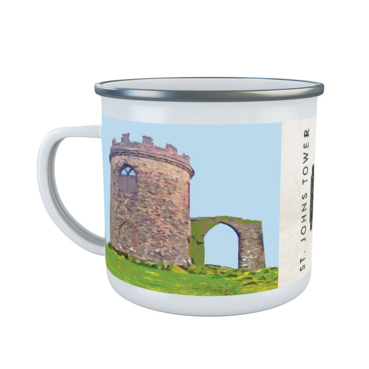 St Johns Tower, Leicestershire Enamel Mug