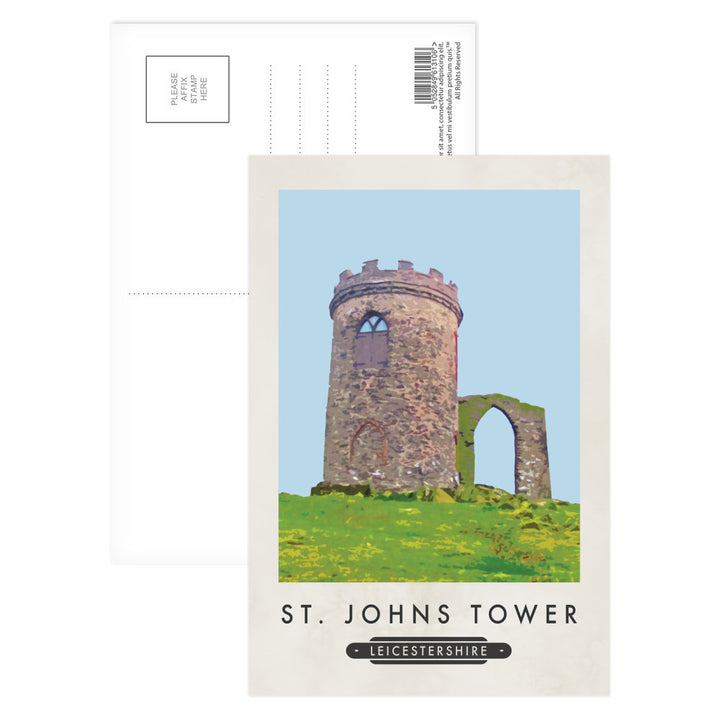 St Johns Tower, Leicestershire Postcard Pack