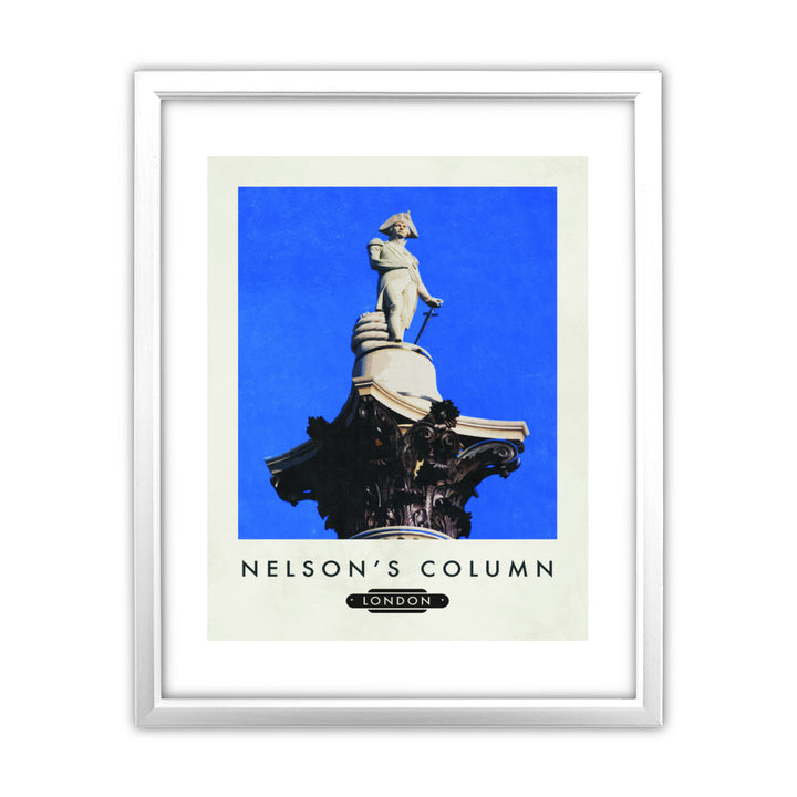Nelsons Column, London 11x14 Framed Print (White)