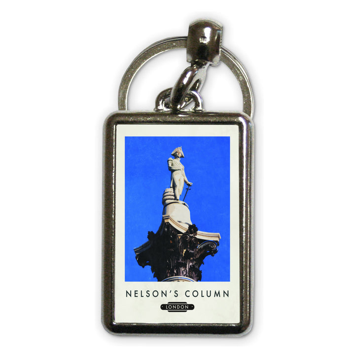 Nelsons Column, London Metal Keyring