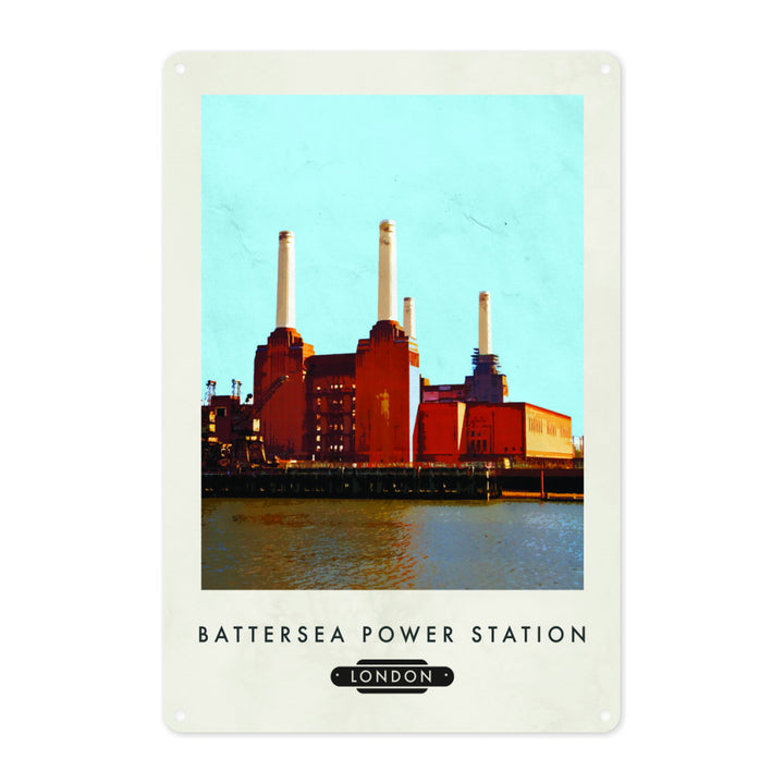 Battersea Power Station, London Metal Sign