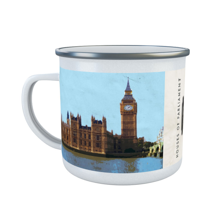 The Houses of Parliament, London Enamel Mug
