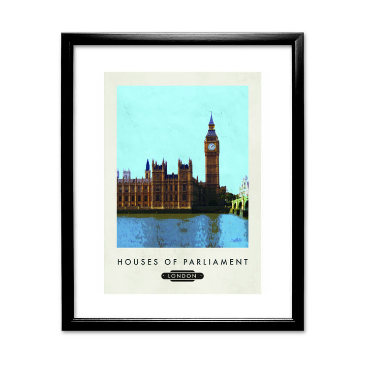 The Houses of Parliament, London 11x14 Framed Print (Black)