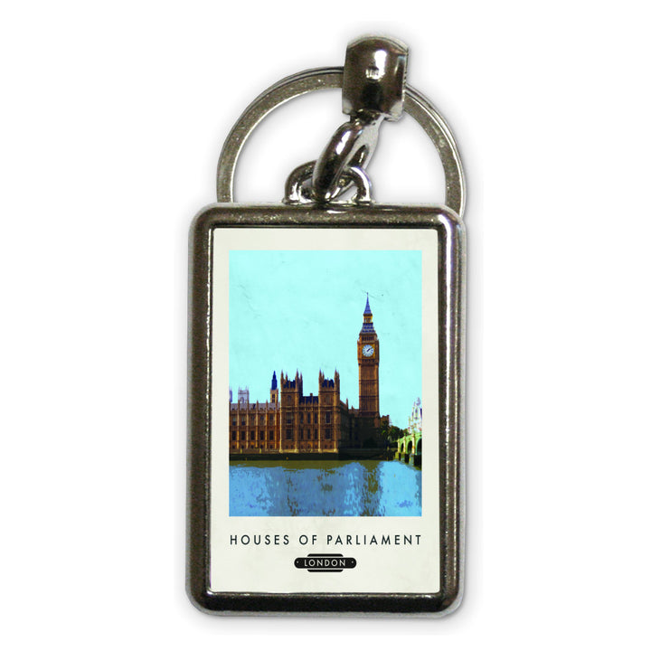 The Houses of Parliament, London Metal Keyring