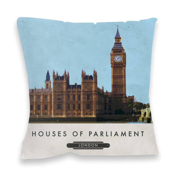 The Houses of Parliament, London Fibre Filled Cushion