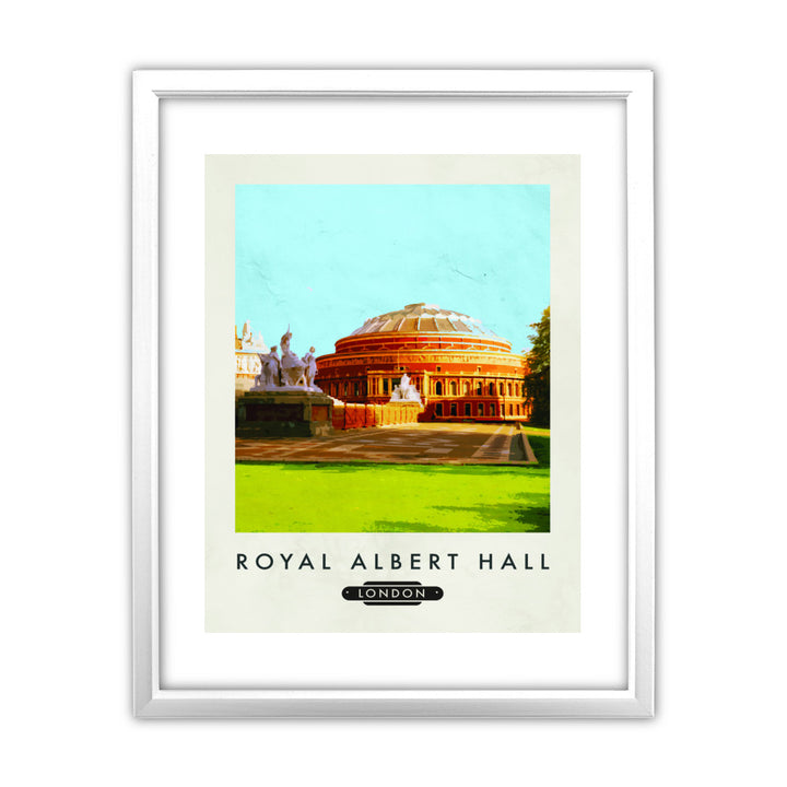 The Royal Albert Hall, London 11x14 Framed Print (White)